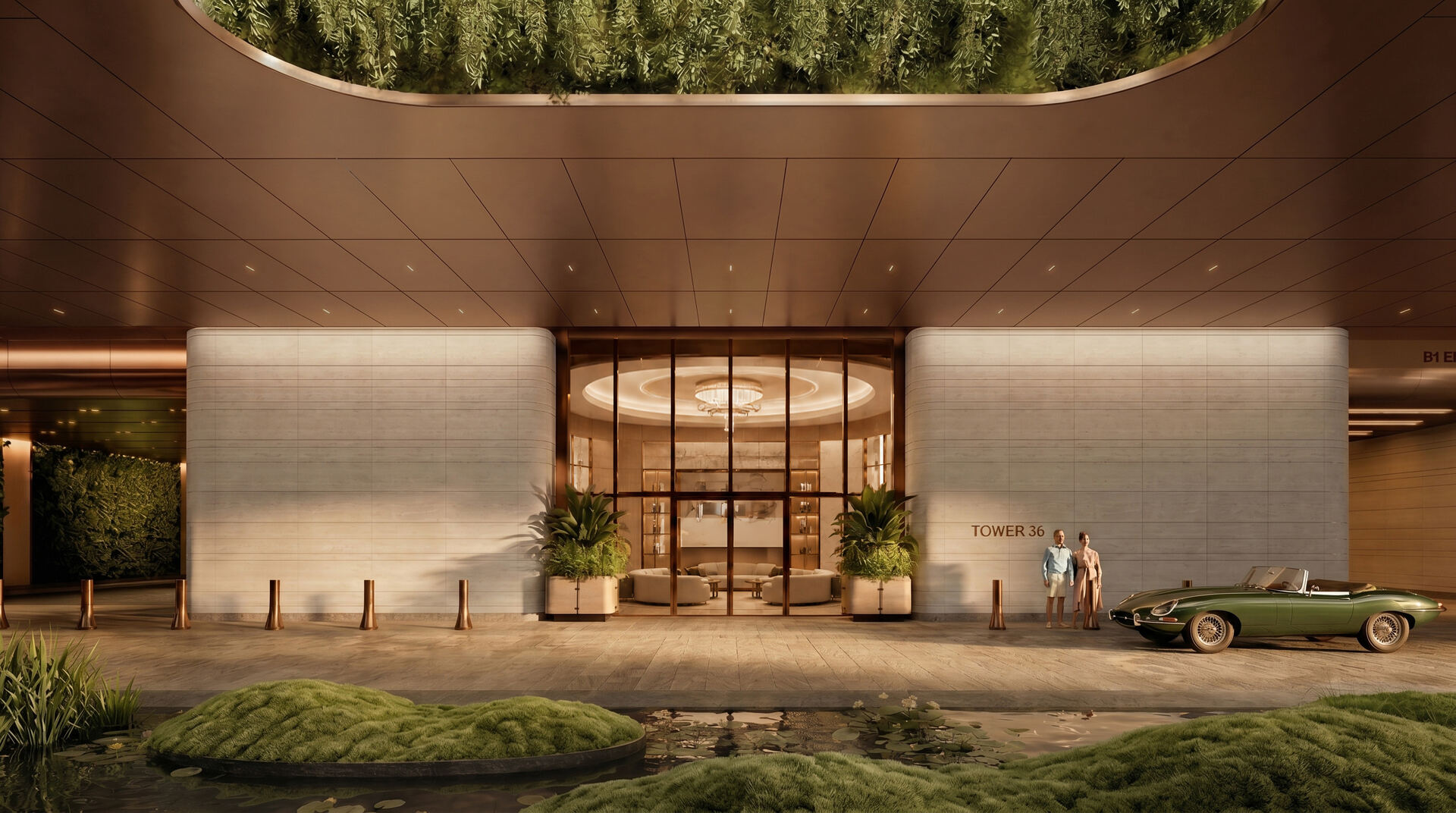 Private residential drop-off rendering