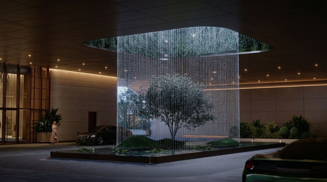 Anantara Miami, motor court oculus and water feature
